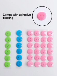 2張/包卡通主題diy鈕扣貼畫材料包,創意貼紙手工藝術套件 - 花朵 - 查看 4