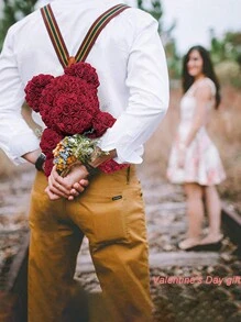 光照禮品盒裝有人造永生花泰迪熊並加上仙女燈,是情人節、紀念日、母親節、聖誕節、生日等時節的最佳禮物等。 - 彩色 - 查看 9