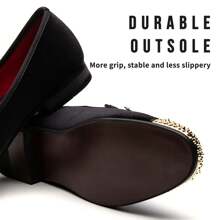 Men'S Dress Shoes Leather Formal Wedding Shoes Comfortable Loafers - 黑色 - 查看 5