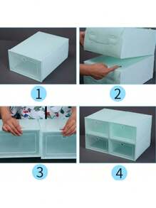 Paquete de 20 Cajas para Zapatos Apilable Transparente, Zapatera Organizador a Prueba de Polvo, Zapatero con Solapa Transparente, Caja Zapatera Puede Utilizarse por Separado, Ahorro de Espacio - Multicolor - Ver 11