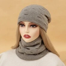 1 套冬季户外运动加厚保暖滑雪帽，适合情侣骑行、登山、滑雪 - 卡其色 - 查看 1