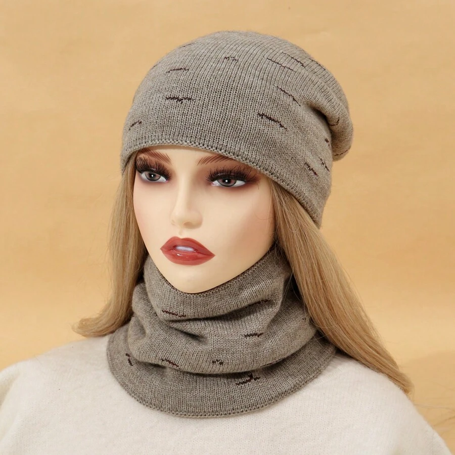 1 套冬季户外运动加厚保暖滑雪帽，适合情侣骑行、登山、滑雪 - 卡其色 - 查看 1