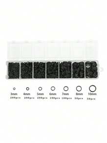 1set Of Boxed Split Jump Rings In 3mm, 4mm, 5mm, 6mm, 7mm, 8mm, And 10mm, 8 Colors, For Diy Jewelry Making And Connector Finding