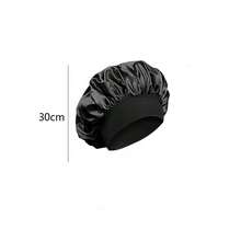 1個多功能女士美容睡眠帽,舒適護髮緞面防水浴帽 - 卡其色 - 查看 2