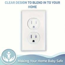 5入組二腳插頭類型電源插座保護套,2相 - 無色 - 查看 5