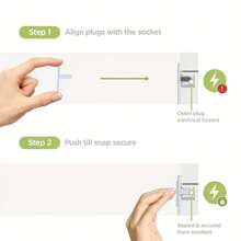 5入組二腳插頭類型電源插座保護套,2相 - 無色 - 查看 6