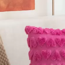 1pc Plush Heart-Shaped Pillowcase - Hot Pink - View 6