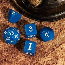 15入組完整多面骰子遊戲套裝,含d3至d100,適用於聖誕或新年遊戲禮物和角色扮演桌上遊戲 - 寶藍色 - 查看 5