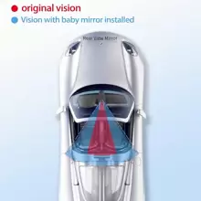 Universal Car Interior Rearview Baby Mirror Wide Angle Convex Mirror Clip-On Mirrors For Viewing Rear Passengers