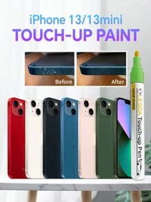 Touch Up Paint Compatible With IPhone(13/13mini Red), Iphones Touch Up Paint Pen, Two-In-One Scratch Remover For Deep Scratches, Special-Purpose Repair Paint Pen Universal Color Optional Compatible With IPhone (1 Pack) - Red - View 1