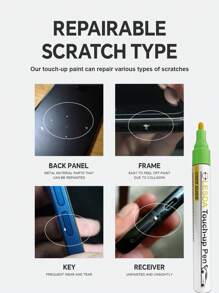 Touch Up Paint Compatible With IPhone(13/13mini Red), Iphones Touch Up Paint Pen, Two-In-One Scratch Remover For Deep Scratches, Special-Purpose Repair Paint Pen Universal Color Optional Compatible With IPhone (1 Pack) - Red - View 4