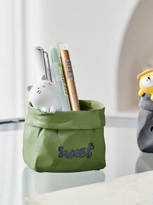 1只討喜的動物造型筆筒,適用於家庭和辦公室擺設裝飾,新奇有趣的禮物 - 彩色 - 查看 7