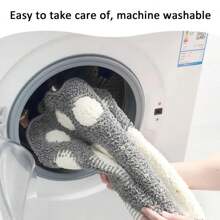 1pc Cute Foot-Shaped Floor Mat - Water-Absorbing Non-Slip Rug For Bathroom And Kitchen ,Super Absorbent Microfiber Bath Mat With Non-Slip Backing - Soft And Comfortable Gray Bathroom Rug , Fall Decor , Bathroom Decorations,- Fun Cartoon Design - Soft And Comfortable - Easy To Clean - Multicolor - View 3