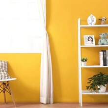 1 卷黃色即剝即貼壁紙、租客友好壁紙、乙烯基 Pvc 可拆卸壁紙、櫃檯家具櫥櫃和房間自粘牆貼裝飾 - 黃色 - 查看 4