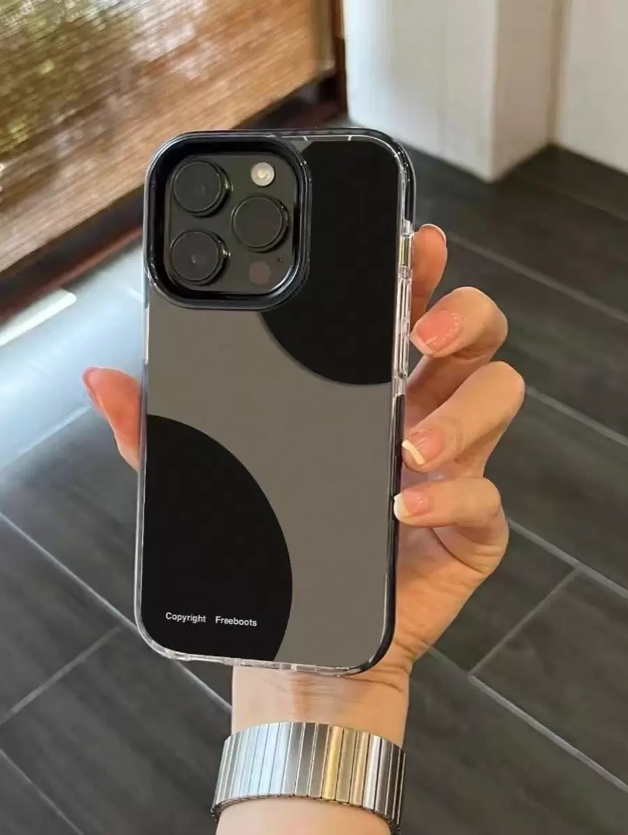 1入黑色圈線抗摔TPU手機殼，適用於iPhone 15 - 彩色 - 查看 1