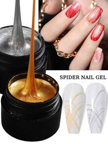 4pcs Colors Spider Line Nails Art Gel Polish Boxed UV Painting Gel Nail Polish Spider Gel Lacquer Web Stickers Gel Dropship