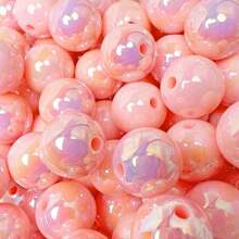 5pcs 16mm Colorful Seashell Round Loose Beads, No Scratch, Ideal For Handmade Diy Beading And Jewelry Making - Orange - View 5