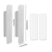 2pcs Sliding Door Hand-Pull Non-Drilling Glass Window Auxiliary Handle With Adhesive Tape For Push And Pull Door - White - View 2