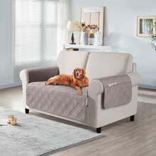 1/2/3 Seat Waterproof Sofa Covers With Non Slip Backing, Outdoor Cushion Covers Couch Covers With Side Pocket Washable Chair Covers Garden Furniture Protector For Cats Couch, Dog Bed Khaki - Màu Khaki - Xem 3