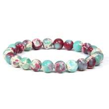 1 stuk 8 mm Prachtig Veel kleurig Steen Helende kristal Stretch Kraal Armbanden Voor mannen en vrouwen Casual Juwelen Feest