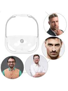 5 Pcs Different Sizes Men Mustache Shaper Styling Template Goatee Beard Guide Stencil Shaving Design Tool Shaving Accessories - Clear - View 5