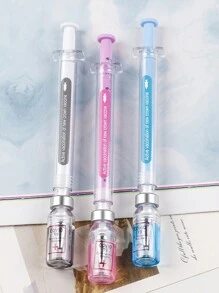 1支創意簽名注射筆膠筆-壓力紓緩和水筆模型!隨機顏色 - 彩色 - 查看 4