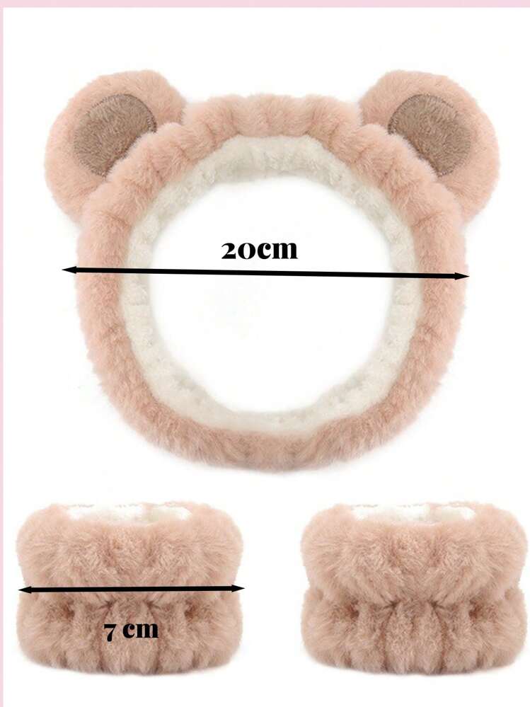 Set di fascia per spa per lavare il viso e fascia per polso, in spugna
