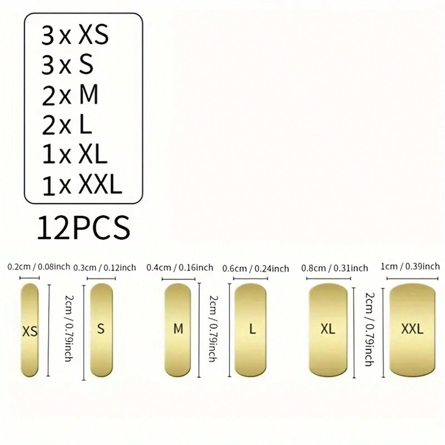 12pcs Ring Size Reducer Invisible Ring Size Adjuster For Loose Rings