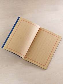 1本風復古線裝本,黃色封面可用於素描和筆記,手工裝訂,空白內頁 - 藍色 - 查看 8