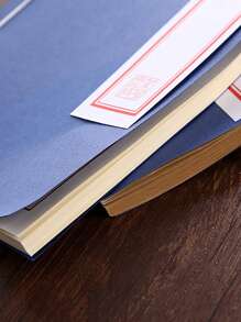 1本風復古線裝本,黃色封面可用於素描和筆記,手工裝訂,空白內頁 - 藍色 - 查看 7