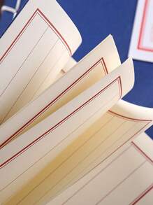 1本風復古線裝本,黃色封面可用於素描和筆記,手工裝訂,空白內頁 - 藍色 - 查看 6