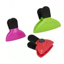 Lecute 3 Multipurpose Magnetic Clips Food Storage Bags Close Save Keep Preserve Colors Potatoes - Multicolor - View 3