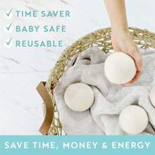 6pcs Wool Dryer Balls Wool Balls Replaces Dryer Sheets - Wool Balls For Dryer Laundry Balls For Dryer - Grey - View 9