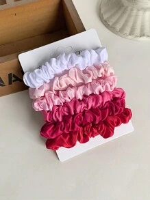 6个哑光彩色发圈，无损弹力发带，适用于马尾辫和发髻，休闲发圈，发饰，头部配饰 - 彩色 - 查看 11