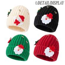 1PC Unisex  Kint Hat For Daily Use, Autumn And Winter Warm Hat - Red - View 5