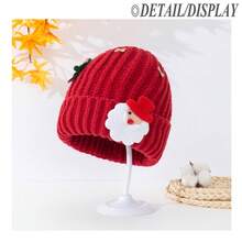 1PC Unisex  Kint Hat For Daily Use, Autumn And Winter Warm Hat - Red - View 1