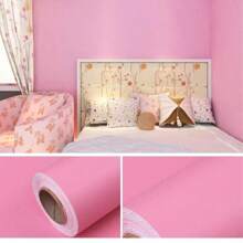 1 Cuộn Màu hồng Bóc Và Gậy Hình nền , Thân thiện Hình nền , Vinyl PVC Có thể tháo rời Dán giấy tường , Tự dính Giấy dán tường Đồ trang trí Đối với Đồ nội thất Tủ Và Phòng - Hồng - Xem 4
