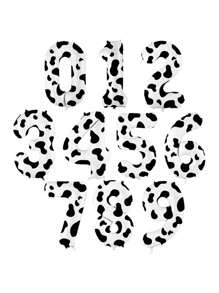 1pc Cow Pattern Number Foil Balloon, 40-Inch - Multicolor - View 1