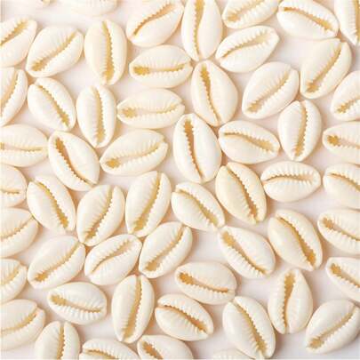 30/50/100pcs Natural Shell Beads, Seashells Conch For Bracelet Boho Jewelry Making, Needlework Wholesale Jewelry Accessories