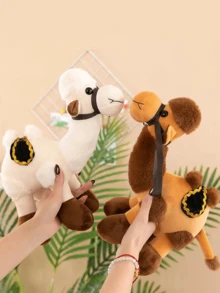 創意雙峰駝毛絨玩具 - 白色 - 查看 4