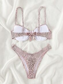 Women Bikini Sets - 乾枯玫瑰色 - 查看 2