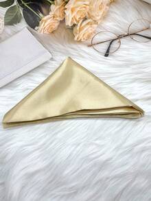 1 件婚禮/宴會緞面餐巾,純色 - 香檳色 - 查看 4