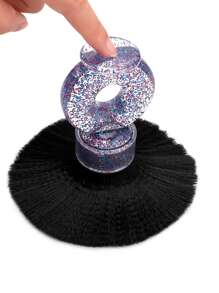 1pc White Hair Brush, Soft Bristle Hairdresser Brush, Hair Salon Cleaning Brush, Home Dust Removal Small Brush, - Multicolor - View 4