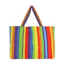 1pc Spot Canvas Bag Printed Fashion Student Canvas Bag Creative Shopping Bag Thickened Shoulder Handbag - Multicolor - View 2