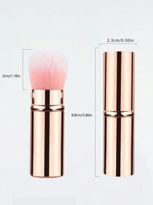 RANCAI 1pc Retractable Blush Brush Travel Portable Makeup Brush Powder Brush In Purple,Foundation Brush,Concealer Brush,Blush Brush,Contour Brush,Blush Brush,Bronzer Brush,Powder Brush,Foundation Brush,Blush Brush - Gold - View 3