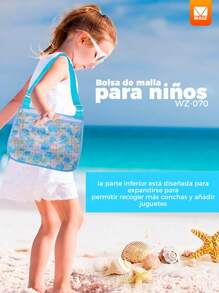Bolsas de almacenamiento de playa para niños - Rosa - Ver 2
