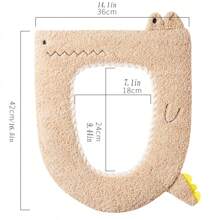 1入組卡通馬桶座墊,家用加厚保暖馬桶環（秋、冬季）可水洗便攜馬桶坐墊,冬季加厚絨毛馬桶座套,受歡迎的卡通暖馬桶座套 - 彩色 - 查看 5