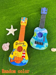 Ukelele De Dibujos Animados Para Niños, Instrumento Musical De Juguete Para Interacción Entre Padres E Hijos Y Educación Temprana (color Aleatorio), 1 Ud. - Multicolor - Ver 3