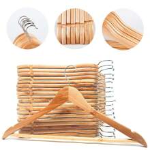 Kit 10 Ivory Wooden Hanger Chrome Hook Adult Luxury - 鏽棕色 - 查看 3