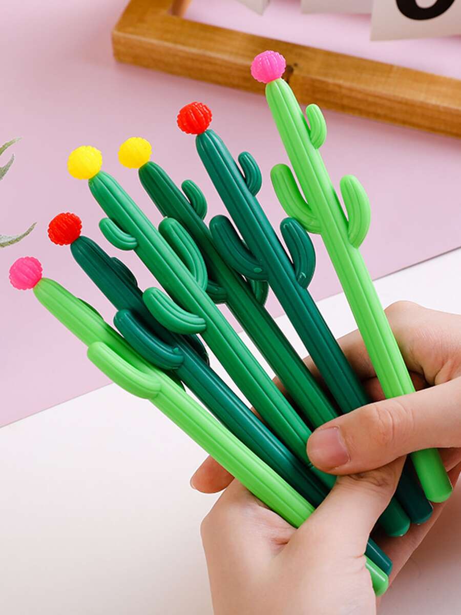 1 bộ/3 cái ( 3 màu ) Hình cây xương rồng Bút bi , Thích hợp Cho văn phòng Và Học tập Sử dụng - cây xương rồng - Xem 1